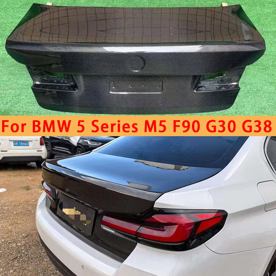 For BMW 5 Series M5 F90 G30 G38 Carbon Fiber Trunk Lid Encloses