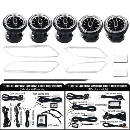 For Benz W176 C117 X156 A Cla Gla 12 Colors Ambient Turbine Air