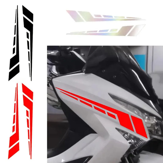 1pair Motorcycle Front Fender Reflective Vinyl Stripe Stickers