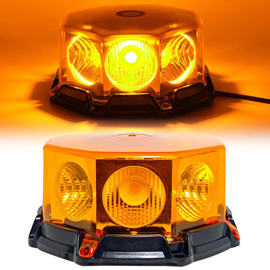 Yellow Cob Warning Truck Roof Emergency Strobe Flashing Beacon