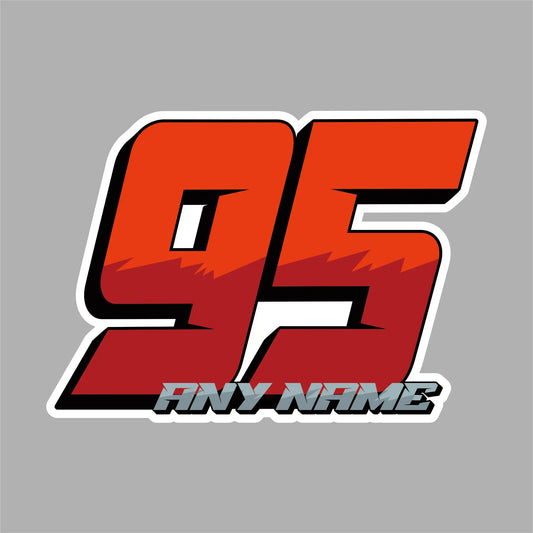 Custom Name Number Sticker Game Motorcycle Helmet Racing Electric