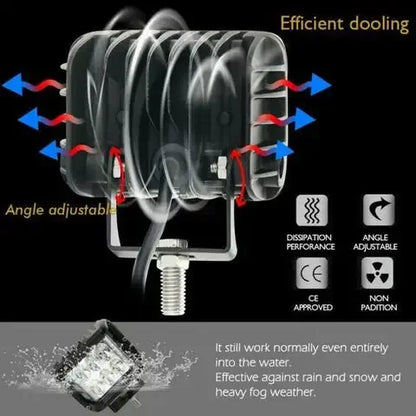 Work Dual Side Shooter Pod Offroad Flashing Truck Pickup