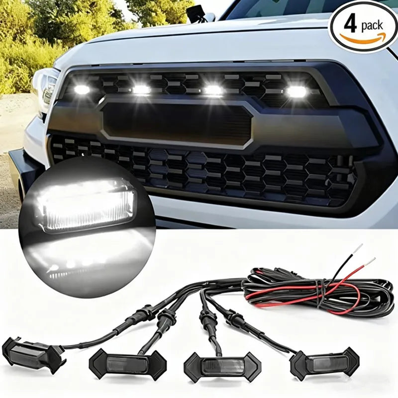 For Toyota Ford Jeep Off-Road Pickup Grille Front Grill Drl