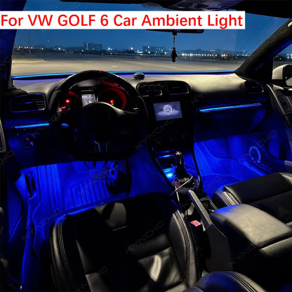 For Volkswagen Golf 6 2010 2013 Ambient Symphony Flowing Neon