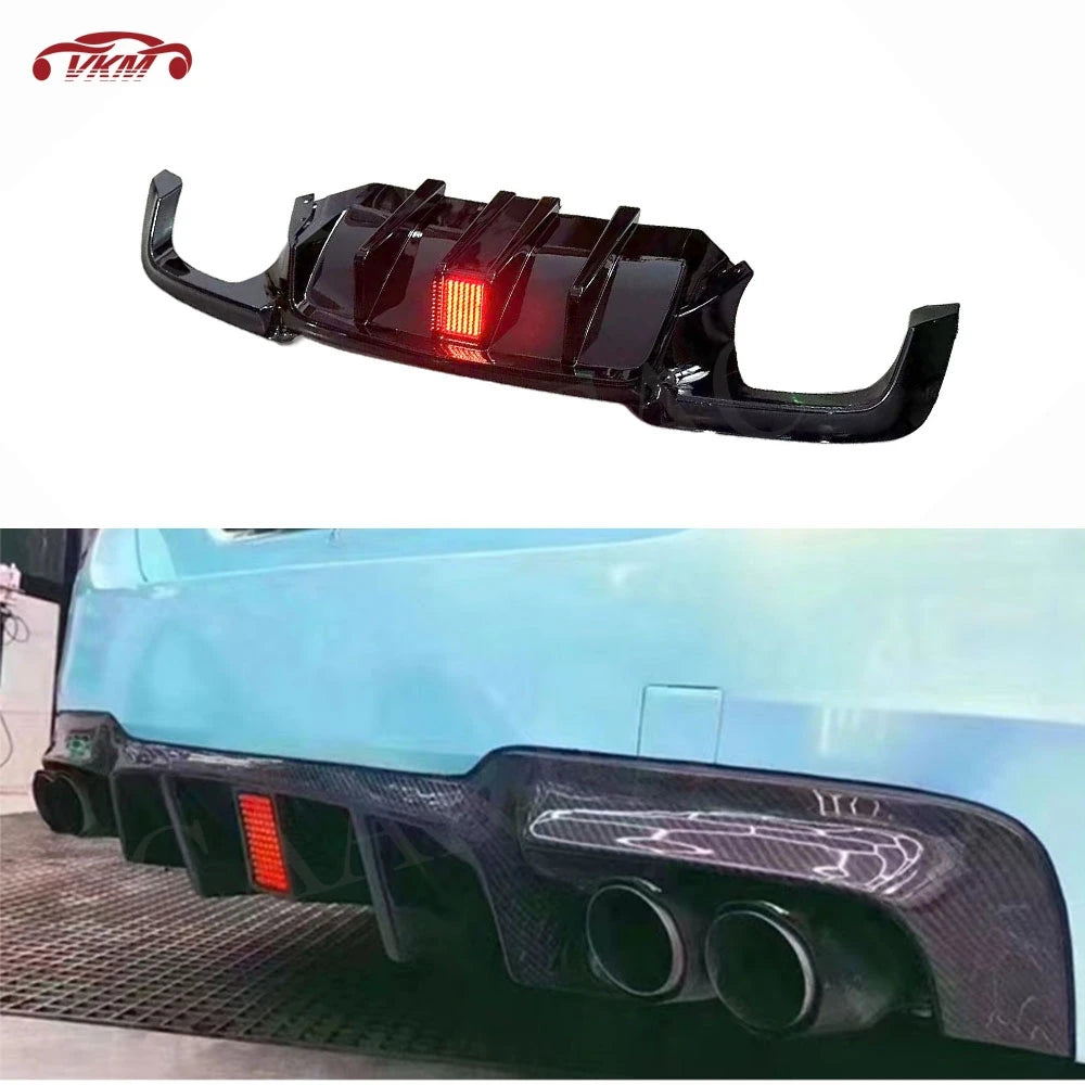 For BMW 5 Series F10 M5 ABS Carbon Look Rear Bumper Lip Diffuser