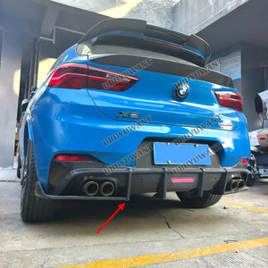 For BMW X2 F39 Rear Bumper Carbon Fiber 3PCS Diffuser Lip