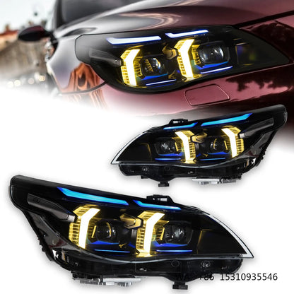 For BMW E60 Headlight Projector Lens Akd Head 2003-2009 523I