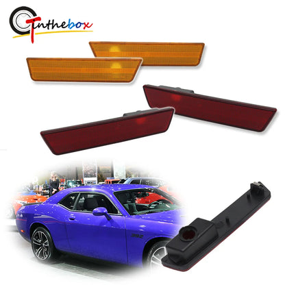 For Dodge Challenger 2008-2014 Clear LED Side Marker Housings
