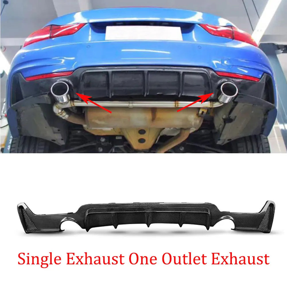 For BMW 4 Series F32 F33 Carbon Fiber Rear Diffuser Spoiler F36