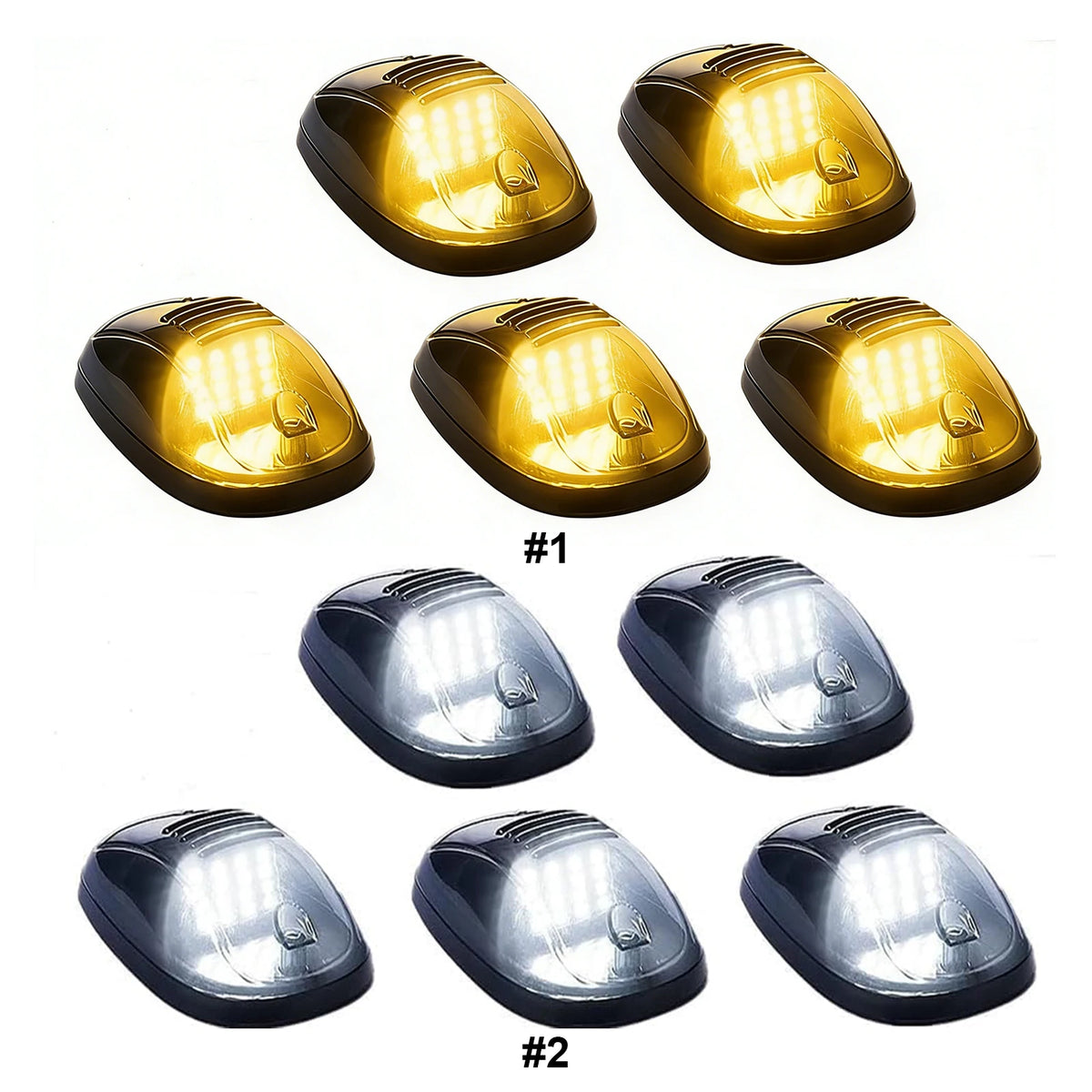 5PCS Truck Cab Waterproof Leds Roof Marker Pickup