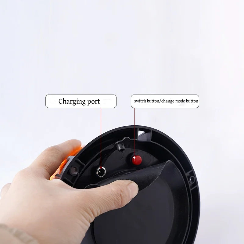 Solar Magnetic Flash Truck Roof Beacon Wireless Emergency Strobe