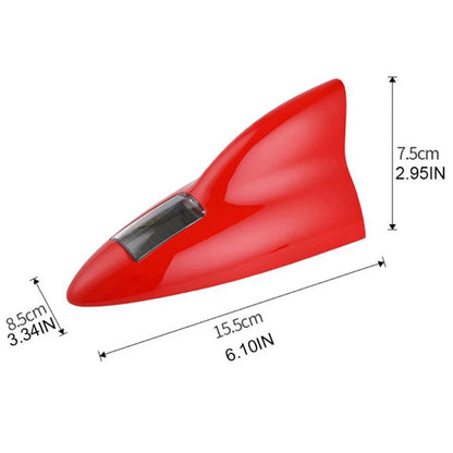 Solar Anti Collision Warning Shark Fin Antenna Automobile