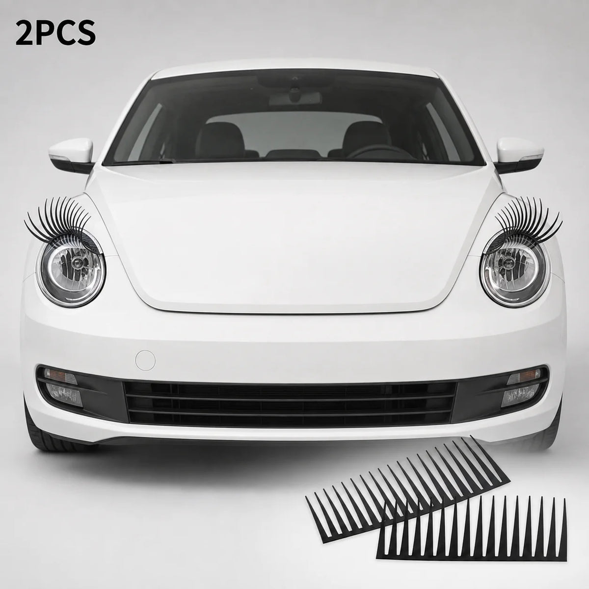 1pair 3D Black Eyelashes Stickers False Eyelash Sticker Headlight