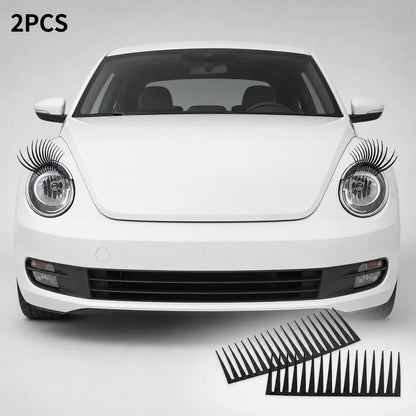 1pair 3D Black Eyelashes Stickers False Eyelash Sticker Headlight