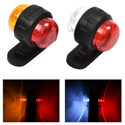 2PCS Truck Side Marker Outline 12V 24V Red Amber
