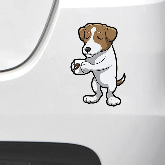 Design Sticky Cartoon Cute Schnauzer Jack Russell Terrier Sticker