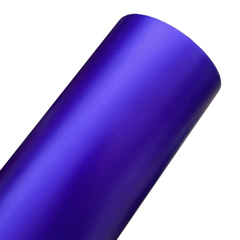 Chrome Matte Metallic Purple Vinyl Wrap Roll Self Adhesive