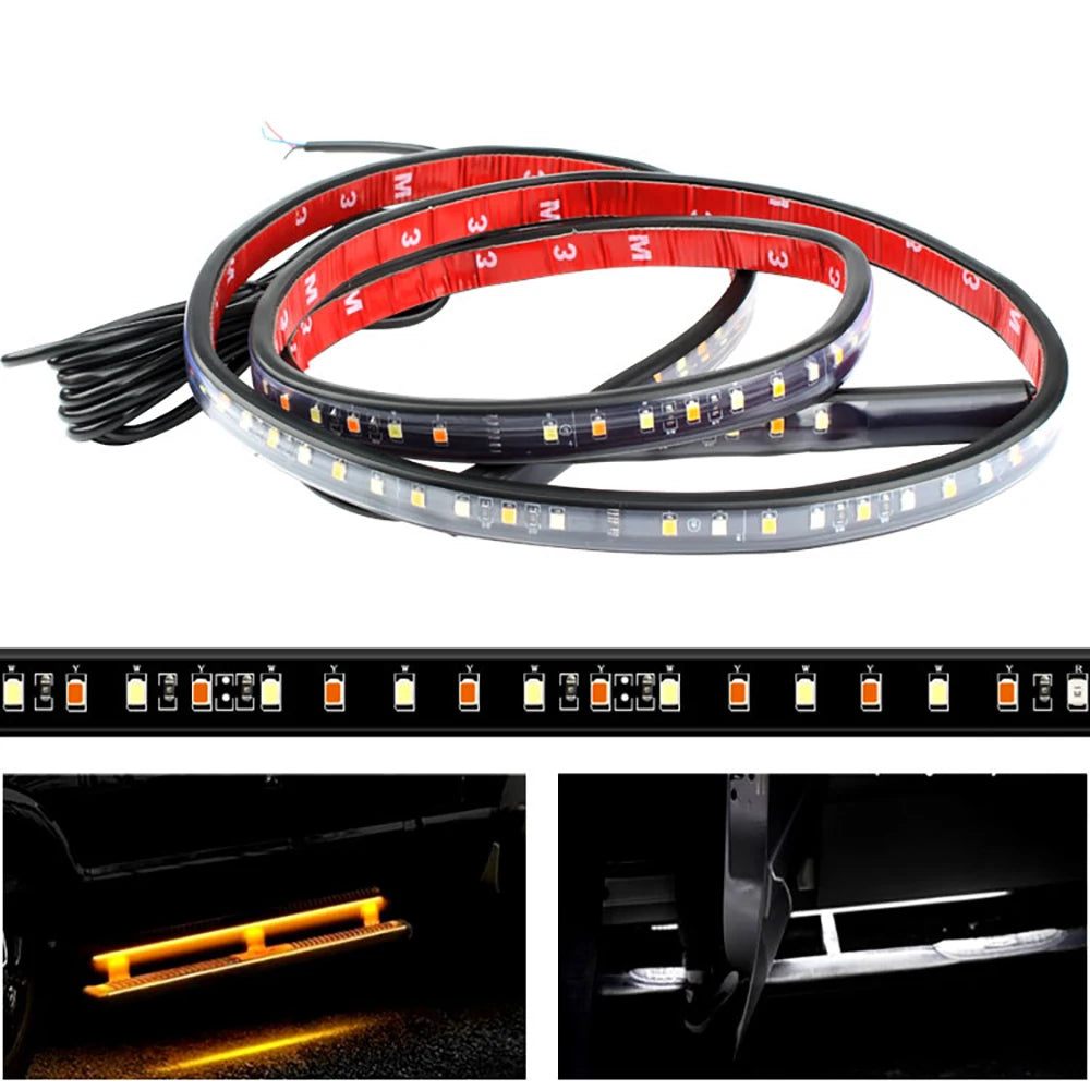 2X Headlights Side Pedals Flowing Inch Pickup Truck Mounted