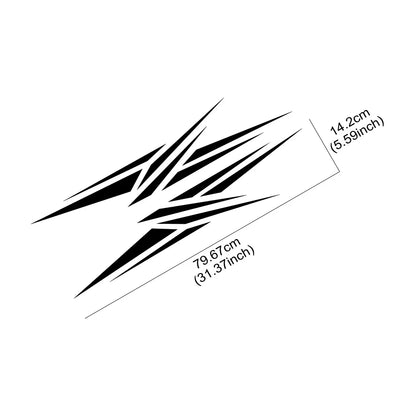 For Audi Hyundai Fiat Tesla Nissan 2PCS Hood Sticker Racing