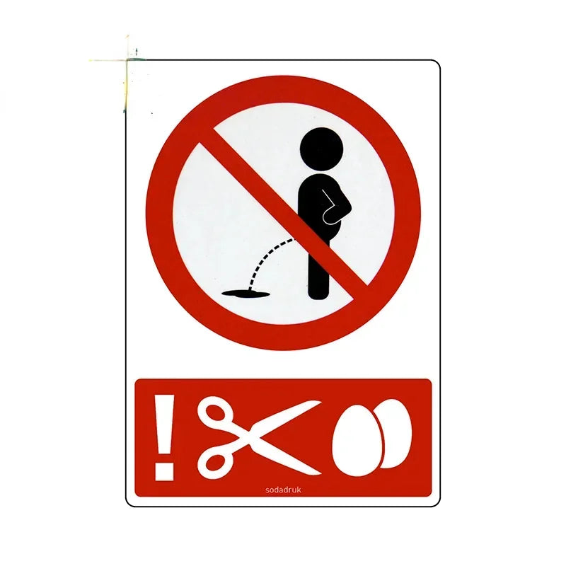 For Scissors Prohibit Toilet Anime Waterproof Sticker