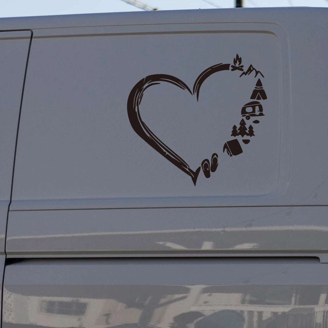 Love Traveling Loving Camping Rv Travel Window Body Stickers