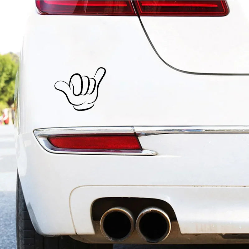 10x7.5cm Shaka Hand Sign Signal Sticker Body Bumper Windows