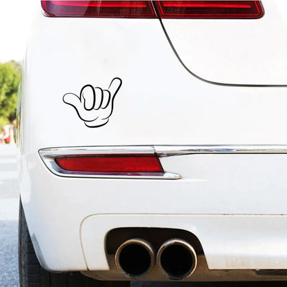10x7.5cm Shaka Hand Sign Signal Sticker Body Bumper Windows