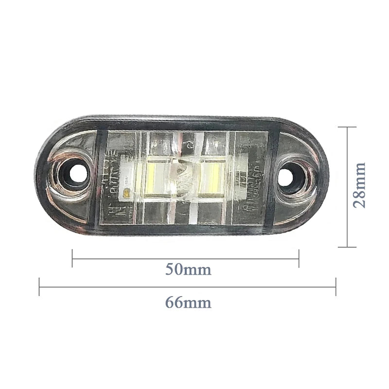 For Trailer 8P 12 24V Durable Side Marker Trucks Cars Waterproof