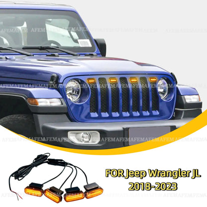 For 2018-2023 Jeep Wrangler Jl Front Grill Grills Daytime