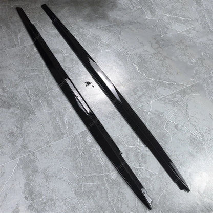 For BMW G30 G31 520I 520D Gloss Black ABS Side Skirts Extension