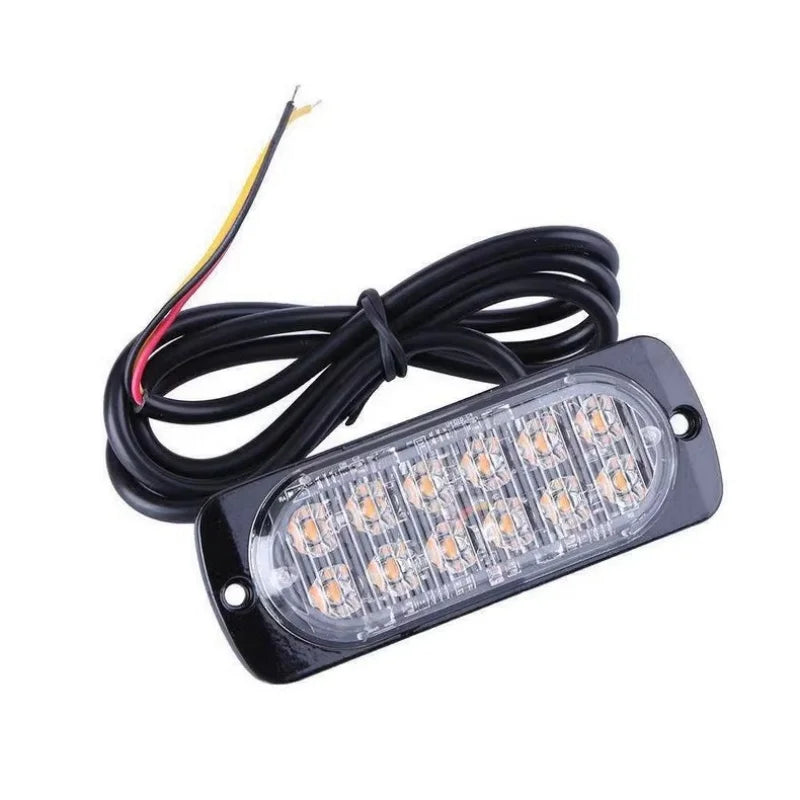 12LED Strobe Side Warning 12v-24v Traffic Flashing Lightbar Truck