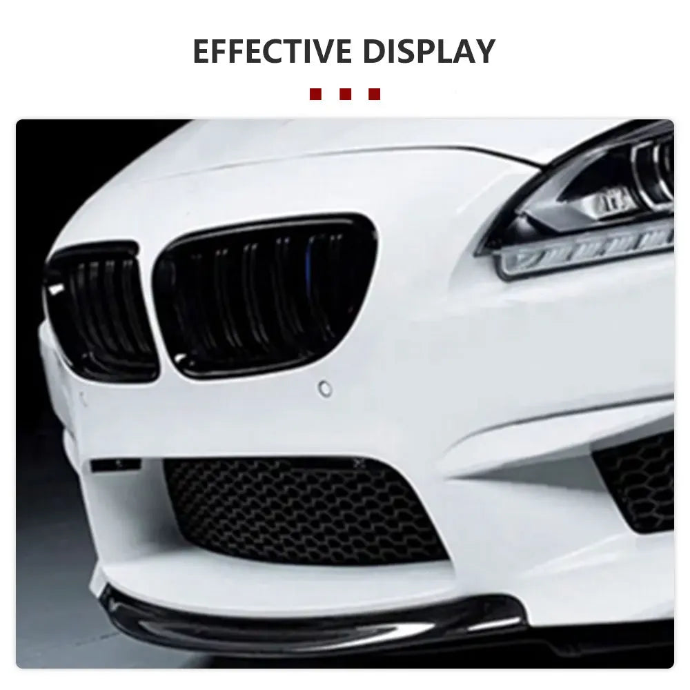 For BMW 6 Series F12 F13 Carbon Fiber Front Bumper Lip Spoiler