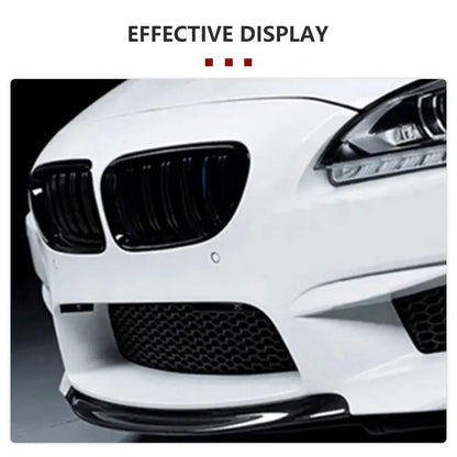 For BMW 6 Series F12 F13 Carbon Fiber Front Bumper Lip Spoiler