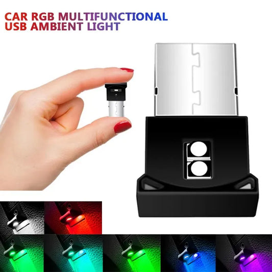 5PCS MINI USB Interior Atmosphere Emergency Lighting Colorful