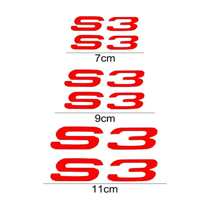 For Audi S3 Logo Vehicle Caliper 6PCS Decals Sticker Tire Brake