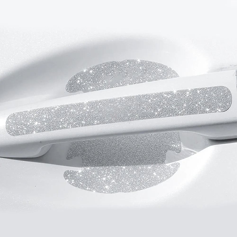 4X Door Bowl Handle Reflective Bling Sticker anti-scratch