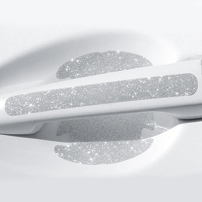 4X Door Bowl Handle Reflective Bling Sticker anti-scratch