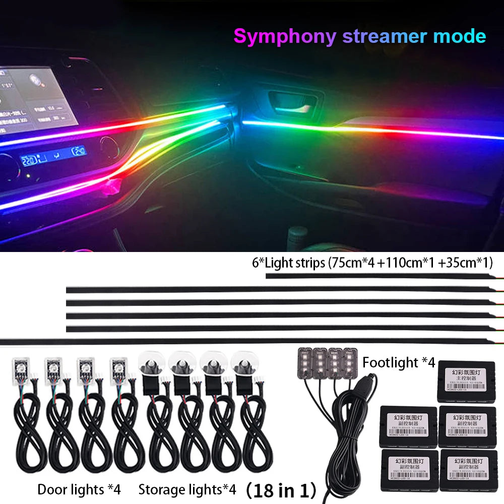 In Newest Hidden Ambient Smoke Matt Black Acrylic Strip