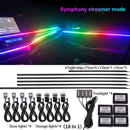 In Newest Hidden Ambient Smoke Matt Black Acrylic Strip