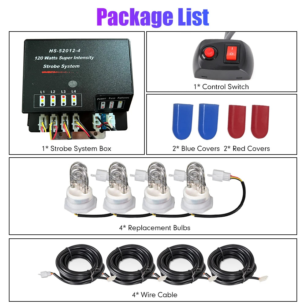 80W Hid Bulb In Hide A Way Emergency Warning