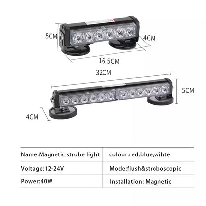 Rechargeable Warning Bursting Flash Magnet Portable Brightness