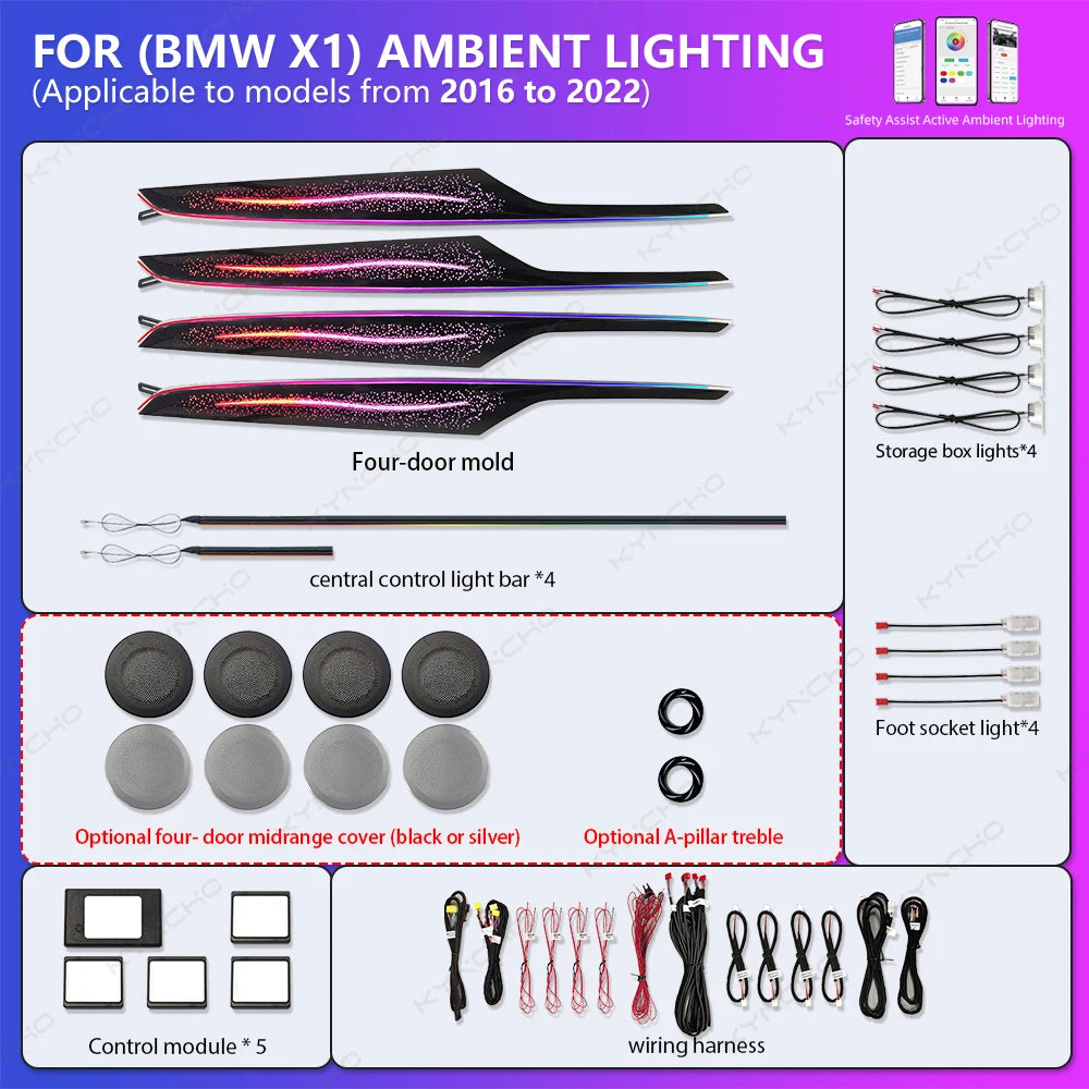 For BMW X1 F48 LED Ambient Interior Symphony Ceiling Lighting