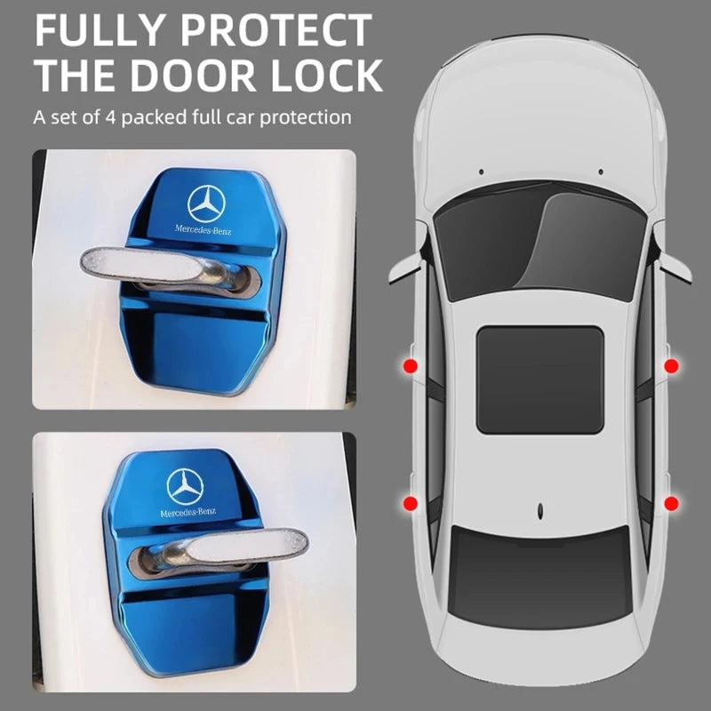 For Mercedes Benz Amg W205 W204 4PCS Door Lock Protective Cover