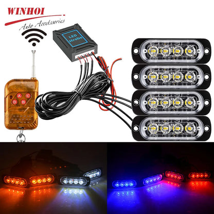 For Trailer Wireless Warning Strobe Amber Flashing 12 24V Safati