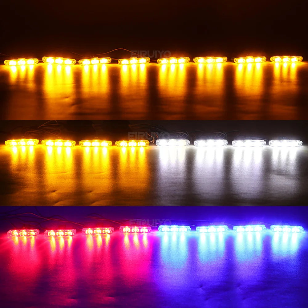 Front Grille Strobe Flash Warning Red Blue Yellow Rescue