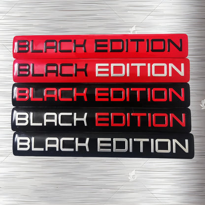 Black Edition Sticker Suitable Fender Rear Door Bumper Metal