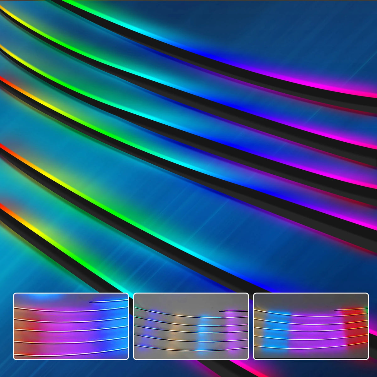 Symphony Ambient Acrylic Strip Guide Backlight Rainbow Atmosphere