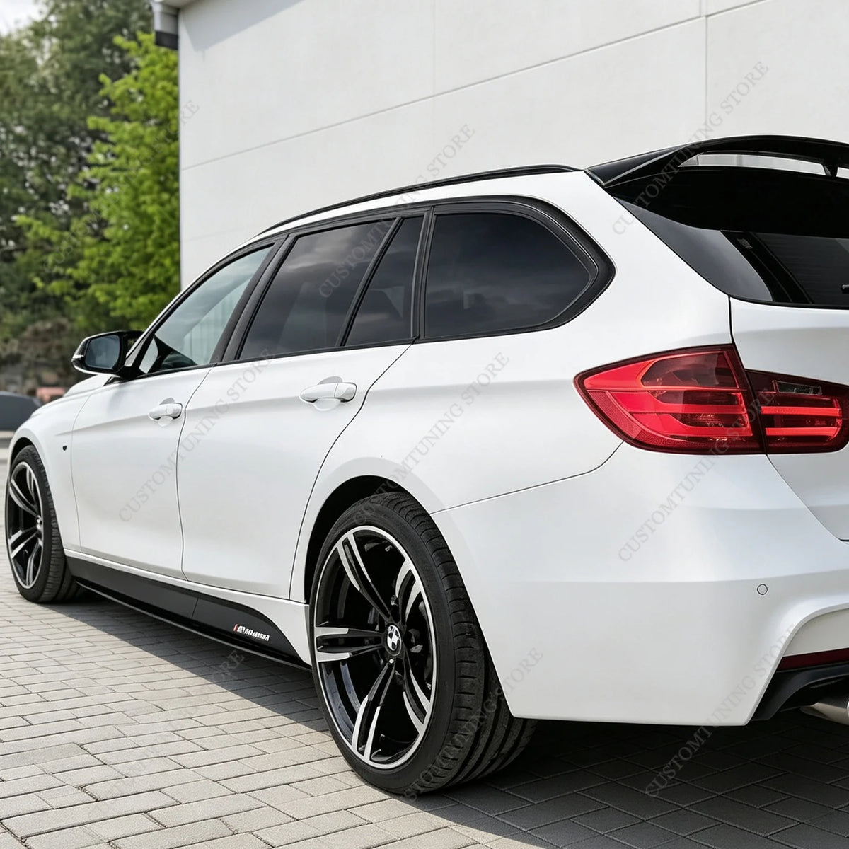 For BMW F30 F31 318I 320I Gloss Black Max Side Skirts Extension