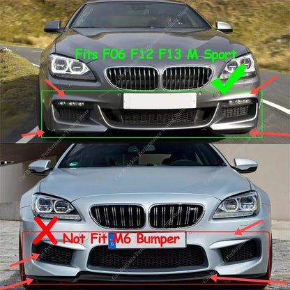For BMW F12 F13 F06 V Front Bumper Lip Spoiler Splitter Diffuser