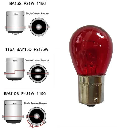 For Turn Tail Reverse Lights 12V 2PCS 1157 bay15d 1156 ba15s